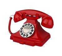 Zambuph Capture Unforgettable Messages Audio Guest Book Phone For Weddings Anniversaries And Gatherings At Wedding Landline Phone Model Desk Telephone Old Fashioned, Red, 22.5x16.4x18cm