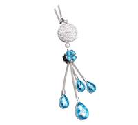 Zambuph Car Rearview Mirror Pendant Auto Decor Exquisite Crystal Hanging Decors Props Interior Pendants Vehicle Adornment, Blue