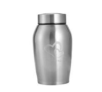 Zambuph Casket Columbarium Remembrance Keepsake Case Memory Loose Durable Cremation Urn Pet Urns For Dogs Ashes Elegant Pet Urns For Dogs Ashes Cats Cremation, Silver, 8.5x18.5cm