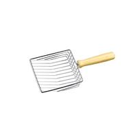 Zambuph Cat Litter Scooper With Comfortable Handle Hollow Out Effortless Cleanup And Waste Management Durable Cat Litter Sifter Shovel System Hollow Out Sift, Brown Silver, Style A