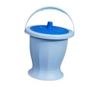 Zambuph Chamber Pot Urinal Jug with Lid Optimal Comfort Solution Bedside By Seniors Sealed Cover to Isolate Odors Portable Toilet Urinal Night Urine Jug and, Blue with Ring