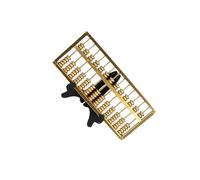 Zambuph Chinese Math Mini Abacus Brass Decor Feng Shui Desktop Kids Adults Collectible Crafts Tabletop Home Office Living Room Accent Collectible Crafts Collection Gift for Creative