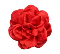 Zambuph Classy Satin Flower Brooch Pin Elegant Handmade Rose Brooch Floral Cloth Flower Pin Accessory Gift For Weddings And Events Hair Clip Hair Accessory Clothes, Red, 10cm