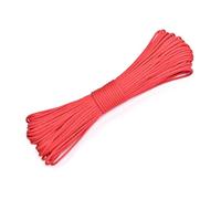 Zambuph Climbing Rope 9 Strands 31m Outdoor Parachute Cord Camping Portable Travel Paracord Pulling Belt Pet Collar Lanyard, Red