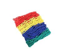 Zambuph Colorful Nylon Rope Grid Children Climbing Net Offers Safe Outdoor Fun With Strong Nylon Rope Mesh For Playgrounds And Balconies Balcony Balcony Anti Fall Protective Net, Rainbow, 1x4m 10cm