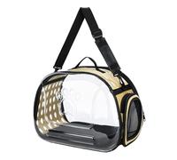 Zambuph Comfortable And Breathable Cat Carrier Portable EVA Foam Collapsible Soft Sided Travel Essential So Pet Will Not Feel Hot In Bag For Long Time. Pet, Gold