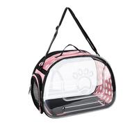 Zambuph Comfortable And Breathable Cat Carrier Portable EVA Foam Collapsible Soft Sided Travel Essential So Pet Will Not Feel Hot In Bag For Long Time. Pet, Pink