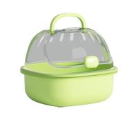 Zambuph Comfortable Hamster Carrier Cage Transparent Small Animals Travel Cage Daily Adventures Small Animal Carrier Provides Ample Space For Pet To Move, green, 20x18x16cm