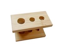 Zambuph Compact Bathroom Tray Organizer Nonslip Toothbrush Storage Holder Easy Maintainability Meets Functional Needs Wood Electric Toothbrush Heads Holder Multi Grids, Wood, 3 Holes