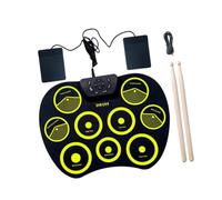Zambuph Compact Portable Electronic Drum Set Drum Kit Kids Nine Pads Quiet Practice Pad Machine Which Is Sturdy For Long Term Digital Pad Machine Sticks Pedals