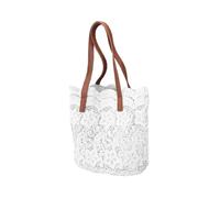 Zambuph Convenient And Practical Shoulder Bag For Busy Days Polyester Bucket Shape Handbag Bucket Shoulder Bag Women Handbag, white
