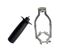 Zambuph Convenient Square Hole Drill Adapter Set Adjustable Clamp Features Strong Steel Includes Handlequick Turn Installation Made Easy Square Hole Drill Fixed Bracket Steel Woodworking