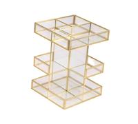 Zambuph Cosmetic Storage Holder Features Spacious Three Tier Rotating Makeup Organizer Effortless Viewing of All Products Rotating Makeup Organizer for Vanity Countertop