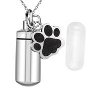 Zambuph Cremation Urns Remembrance Container Fosters Love And Connection Memorials Pet Urns Support Lasting With Pets Ash Cremation Remembrance Container, pendant, 2.8x1.1cm