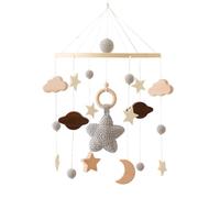 Zambuph Crib Felt Ball Hanging Toys - Improve Your Babys Visual Perception and Cognitive Development 【Good Quality Material】, Grey