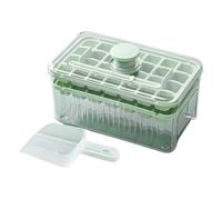 Zambuph Cube Ice Maker with Shovel Fast Ice Release Convenient Demolding Low Temperature Resistance ABS with Accessory Cubes, Type+3, 56 grids