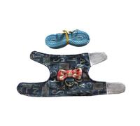 Zambuph Cute Bunny Harness - Enjoy Outdoor Fun With Adorable Pet Easy To Care Strap On Harness With Accessory Hamster, English alphabet,1, M