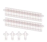 Zambuph Cute Small Paper Clips Journaling Supplies Paper Clips School Supplies Binder Clip Bookmark Every Student Cross Shaped Journal Bookmarks Metal Clip Office Stationery, Rose Gold, 2x3.4cm