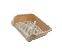 Zambuph Detachable Lattice Dogs Toilet for Indoor Easy-to-Clean and Durable Tray Training, Coffee, Small
