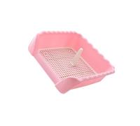 Zambuph Detachable Lattice Dogs Toilet for Indoor Easy-to-Clean and Durable Tray Training, Pink, Small