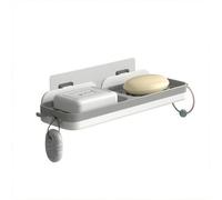 Zambuph Dish Sponge Holder With Drain Brushed Soap Holder For,white gray