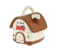 Zambuph DIY Piggy Bank Toy Cartoon Piggy Bank With Key Lock With Two Insertion Methods For And Banknotes. Paired Key Storage Box, coffee