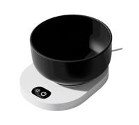 Zambuph Dog Bowl Heated Water Dish USB Constant Heating Ensures Even Heating And High Performance For Happy Pets Outdoors Adjustable Temperature Pet Feeder USB Rechargeable