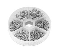 Zambuph Double Loop Jump Rings Jewelry Making 5mm 6mm 8mm Set For Craft Projects And Key Chain Organization Needs Split Rings Key Chain Links Iron Metal 4mm