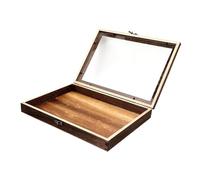 Zambuph Durable Wooden Collection Box With Transparent Lid Designed For Specimens Display And Jewelry Storage Wooden Collection Box With Clear Top Multipurpose