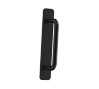 Zambuph Elegant Black Peel and Paste Shower Window Bathroom Handle Innovative Craftsmanship Transforming Shower Experience Aluminum Alloy Sliding Barn Door Handle Adhesive, Black, Round S