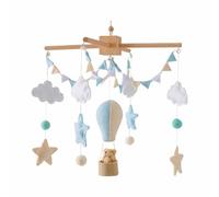 Zambuph Felt Nursery Ceiling Decoration Pendant Toy Wooden Wind Chime Not Only Fun Toy But Also Beautiful Room Decor Option Felt Balls Bed Bell Mobile Crib Jewelry for Creative