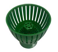 Zambuph Fish Pond Skimmer Basket Fish Pond Filter 2 In 1 Tool Collecting Debris While Maintaining Clear Water Double Layer Filtration System Rakes Nets Drain, Green, 75mm