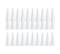 Zambuph Foam Cones For Crafts Small DIY Arts Triangle Creativity And Imagination In Kids Projects With Foam Cones Polystyrene Forms For Crafts Crafting Cake Topper, White, 150MM