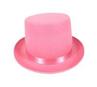 Zambuph Goth Funky Cosplay Headgear Prop Ceremonial Fabulous Top Hat For Women Stage Performance And Formal Occasions Fancy Dress Formal Costume Hat Jazz Flat Top, Pink, M