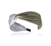 Zambuph Hair Band Wide Simple Style Assorted Colors Crochet Headband Solid Decoration Headbands Creative Gift for Women, Gray+Green