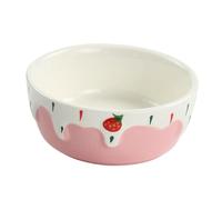 Zambuph Hamster Feeder Bowl Unique Strong Brilliant Choice For Small Animals Elegant Feeding Dish Anti Overturning Feature Ceramic Water Feeding Bowl For Guinea Pig Rabbit, Pink