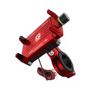 Zambuph Hands-Free Phone Stand Holder with 360-degree Rotation for Motorcycle and Bicycle Mobile Phone Holder Motorcycle, M6 red