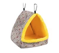 Zambuph Hanging Hammock For Bird Bird S Habitat Hangout Spot Comfortable Bed For Cage With Mat Cotton, internal yellow