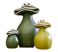 Zambuph Happy Frog Ren Craft Sculpture For Outdoor Garden Delight Frog Flower Pot Hanger Ornament Laid Back Ornament