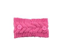 Zambuph Headbands Windproof Head Protector with Buttons Crocheted Multicolor Ladies Ear Muffs Hair Styling Accessories, Peach Pink