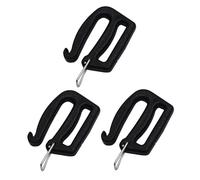 Zambuph Heavy Duty Black Webbing Connecting Clip Strong Load Capacity Hiking Camping Mountaineering Outdoor Experiences Backpack Bag Clip Strap Outdoor Survival Camping, 3 pcs