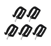 Zambuph Heavy Duty Black Webbing Connecting Clip Strong Load Capacity Hiking Camping Mountaineering Outdoor Experiences Backpack Bag Clip Strap Outdoor Survival Camping, 5 pcs