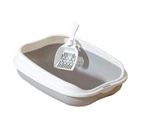 Zambuph High Sides Open Potty Kitten Toilet Tray Reduces Mess And Prevents Litter Spilling Out And Reusable. Kitty Litter Pan Pedal For Bulky Anti Splashing Cat Supplies Small Animals Travel