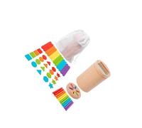 Zambuph Interactive Shape Sorter Shape Sorting Cup Learning Toy Boosts Learning And Fun Encouraging Early Recognition Skills Color Sorting Toy Wooden Activity Center, Style B