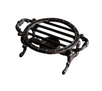 Zambuph Inviting Teapot Warmer Cast Iron Tealight Stand Elegant Practical Accessory for Outdoor Settings Teapot Warmer Cast Iron Tealight Stand Yard Patio, Style D