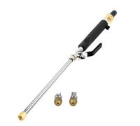 Zambuph Jetson High Pressure Water Gun Heavy Duty Aluminum Alloy Body and Copper Ball Valve Coming with 3 Spray Tips One is Jet, Black
