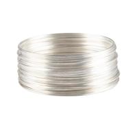 Zambuph Jewelry Wire Crafted Memory Wire And 50 Loops For Bead Jewelry Making And DIY Projects Like Bracelets Memory Steel Earrings DIY Crafts Cuff Bangle, Silver