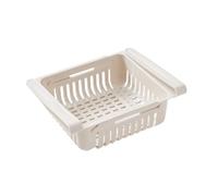 Zambuph Kitchen Home Multifunctional Storage Hanging Rack With Large Ventilation Area PP Refrigerator Storage Drawer Basket, Apricot color