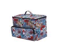 Zambuph Knitting Craft Case Crochet Hooks Storage Pouch Cleverly Designed To Accommodate All Knitting Needs Without Clutter Lightweight Crocheting Tote Bag Portable, Ethnic, 38x21x23cm