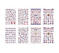 Zambuph Manicure Nail Polish Stickers for Creative Fun Easy Application Nail Salons And Home Tiny Art Stickers Women Girls American Flag Just Stick On Nails Acrylic Decor